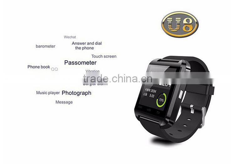 Bluetooth Smart Watch U8 Smartwatch U Watch For iOS iPhone Samsung Sony Huawei Xiaomi Android Phones Good as GT08 DZ09
