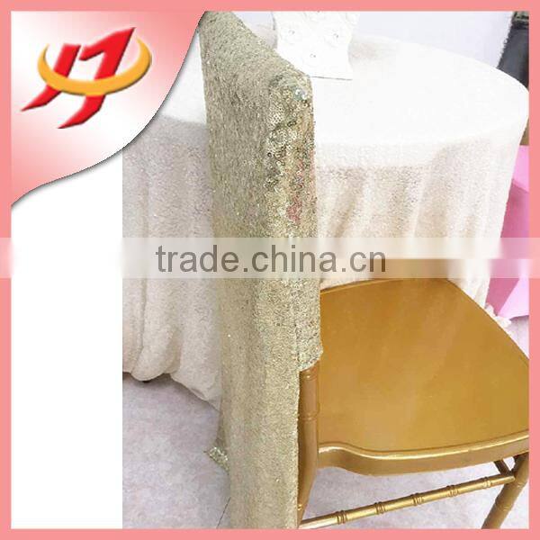 Factory sale high back gold sequin christmas chair covers for banquet