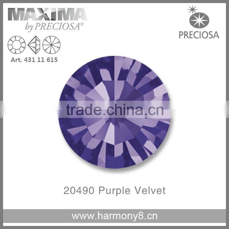Original PRECIOSA MC Chaton Maxima, Purple Velvet Point Back Rhinetsone