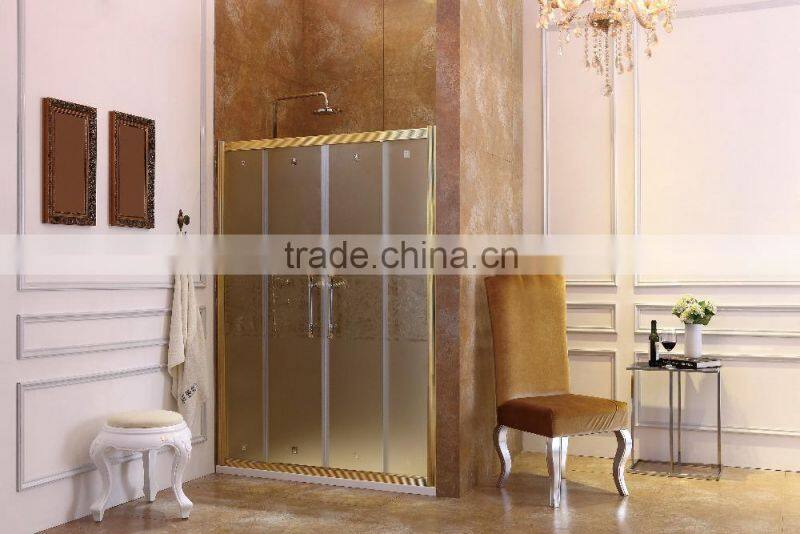 CRW FS1702 Glass Partition for Bathroom Sliding Frosted Bath Door