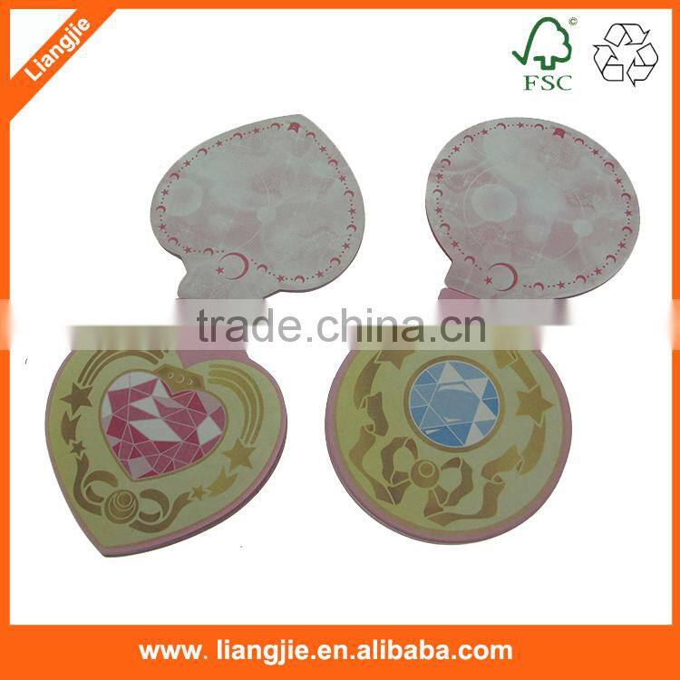 Sticky memo notepad Heart shaped pocket memo pad