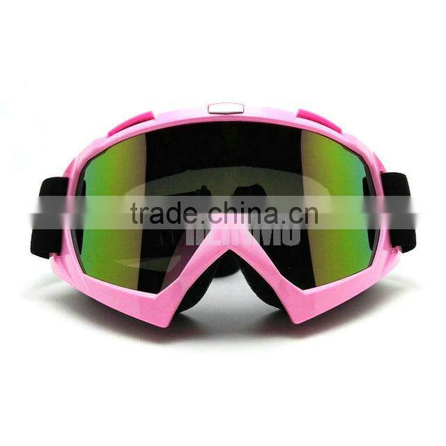PINK Universal adult flexible motocross goggles