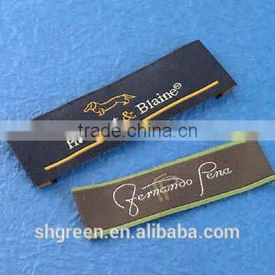 100% damask neck woven label