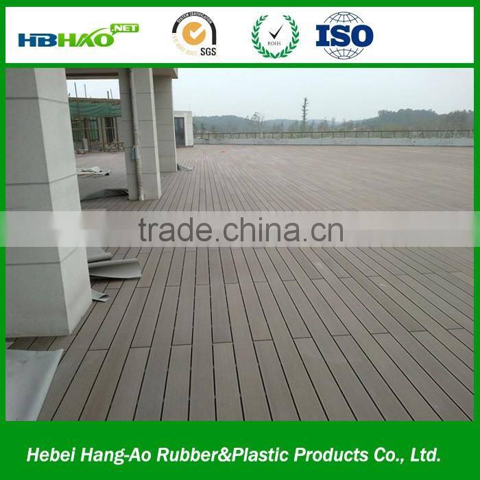 Outdoor decking flooring 105mm*30mm Brown Trit wood plastic composite Cheapest Price WPC decking