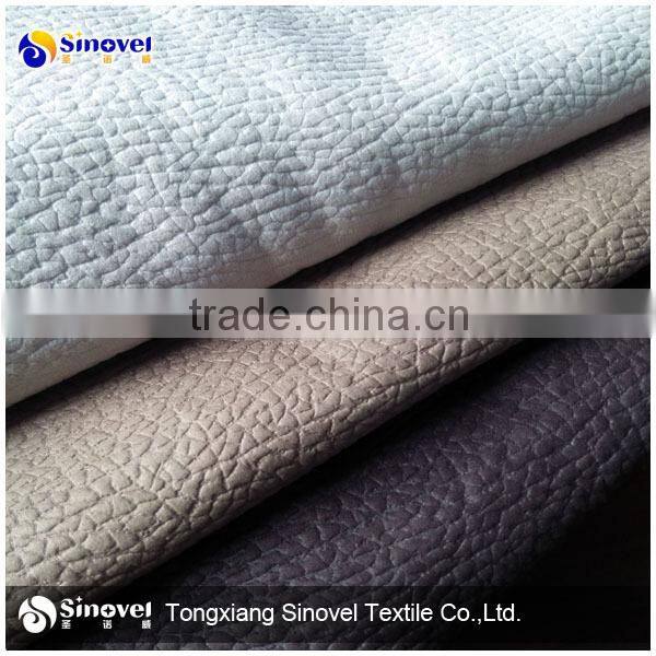 Embossed tricot fabric used for sofa
