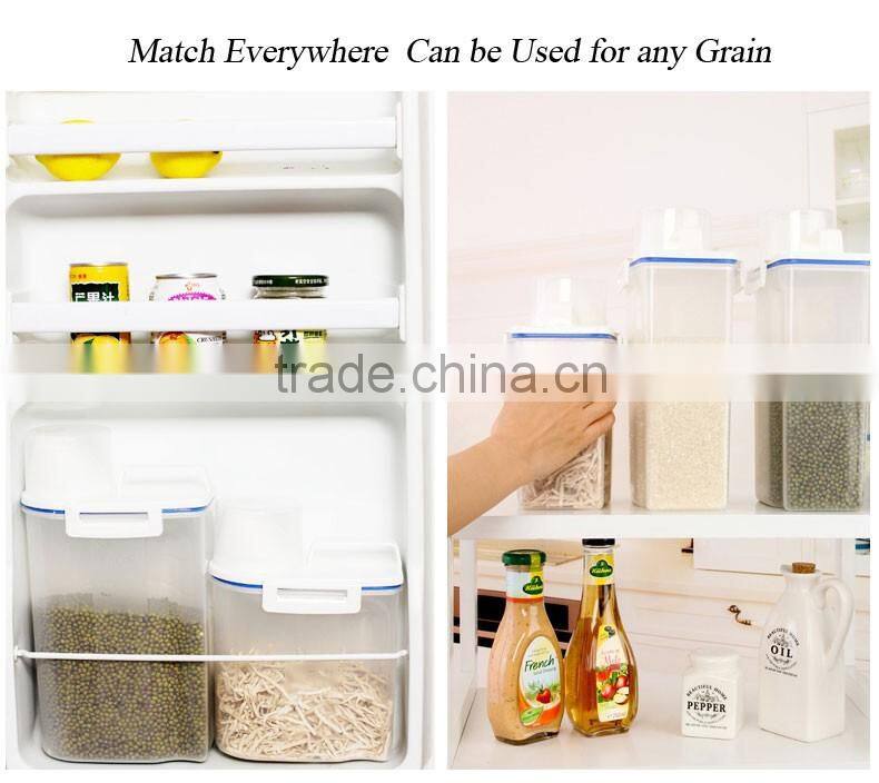Dry Food Containers Eco-friendly Plastic Storage Boxes Rice/Cereal Holders