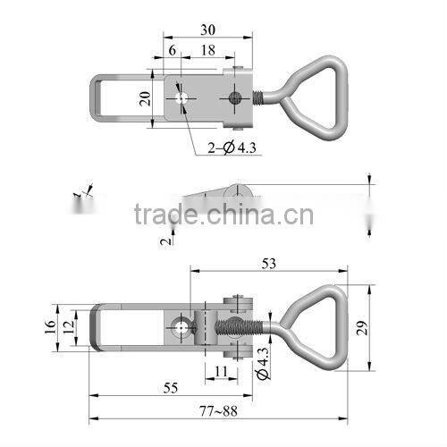 Adjustable draw latch