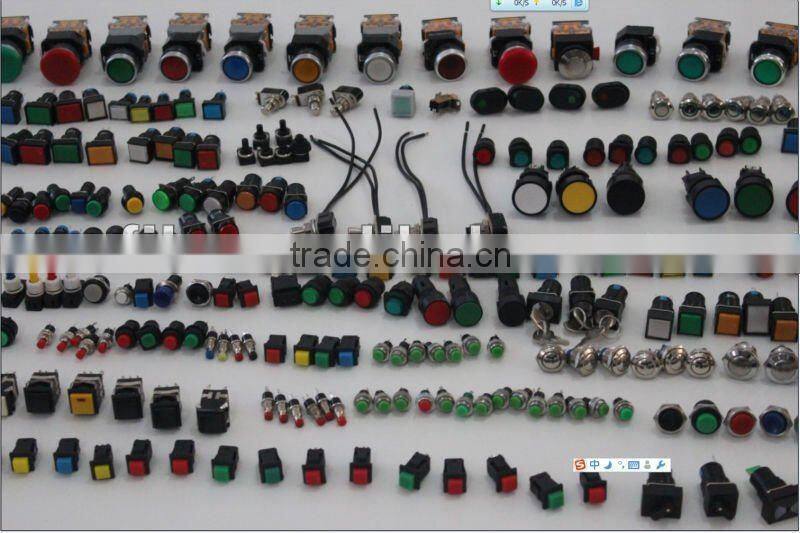 LA38-10D/203 rubber waterproof push button micro switch led 12v