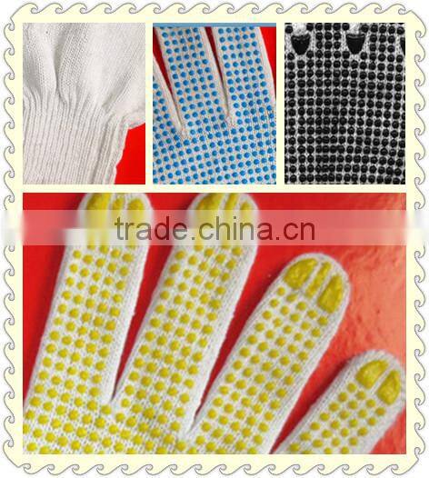 BSSAFETY 10 or 13 gauge cotton yarn knitting with pvc dotted gloves