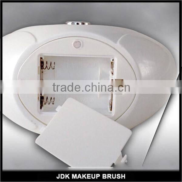 LED makeup mirror ,5 times magnifying double side cosmetic mirror with touch screen switch