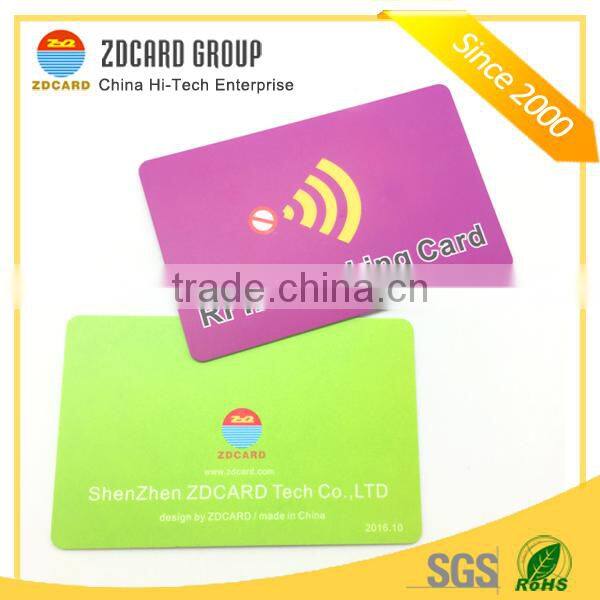 Custom CR80 HF Card Protector RFID Blocking Card