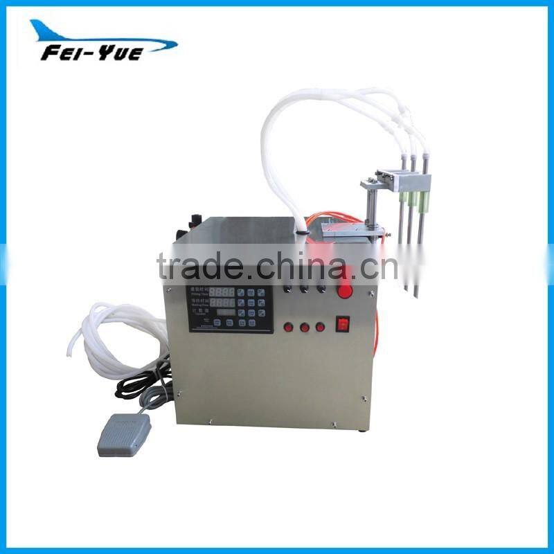 Semi automatic customized bottom up 3 heads liquid soap filling machine