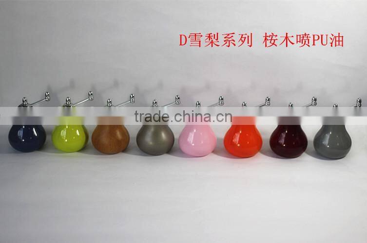 PearApple shape Wooden salt and pepper mill for salad dressing