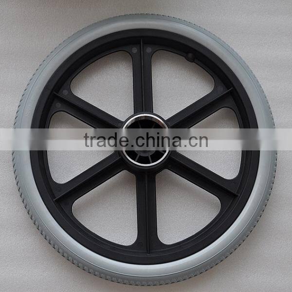 200mm small PU solid foam wheel/plastic PU foam wheel