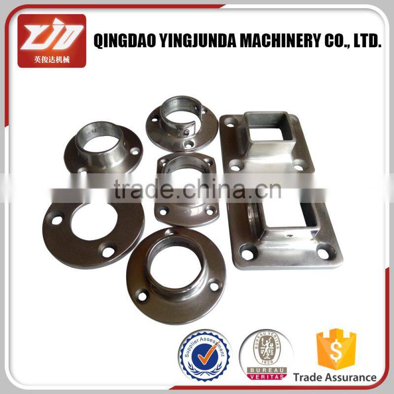 trade insurance adjustable square tube support handrail fitting handrail bracket stainless steel handrail fittings