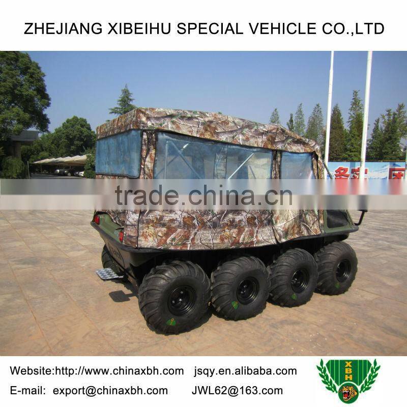 XBH 8X8-2 Standard vehicle with folding shelter 800cc 8 Wheel 4 Stroke rain proof go any where ATV