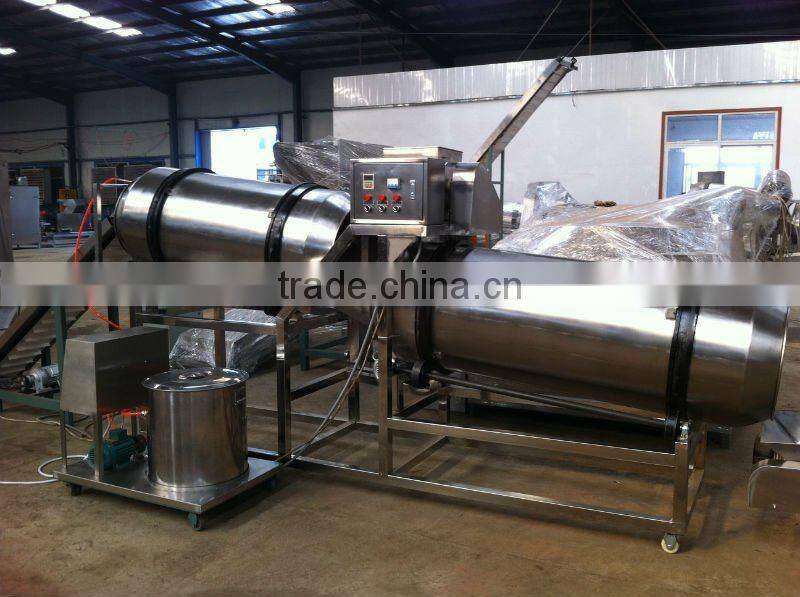 Extruded corn puffed snack food processing machinery