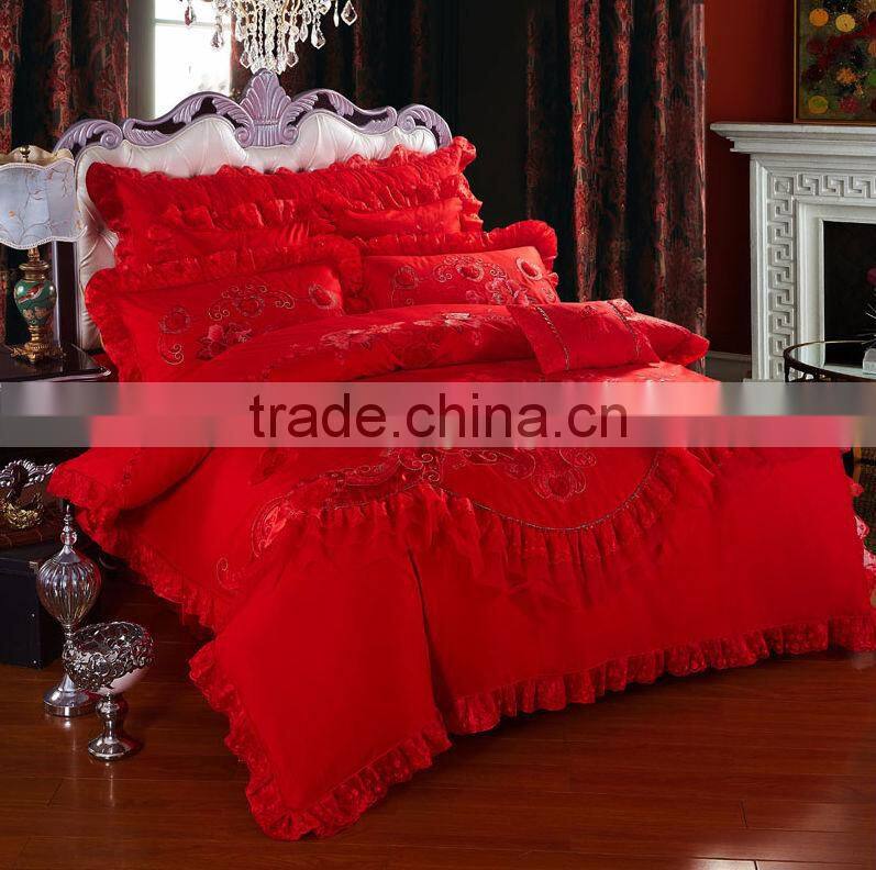 Luxury Noble Polyester Comforter Set For Wedding, Home Textile
