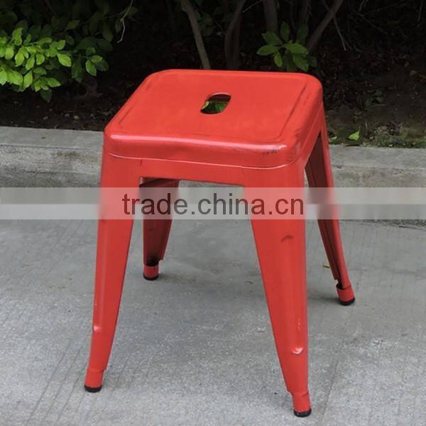 Iron metal stackable stool chair easy storage