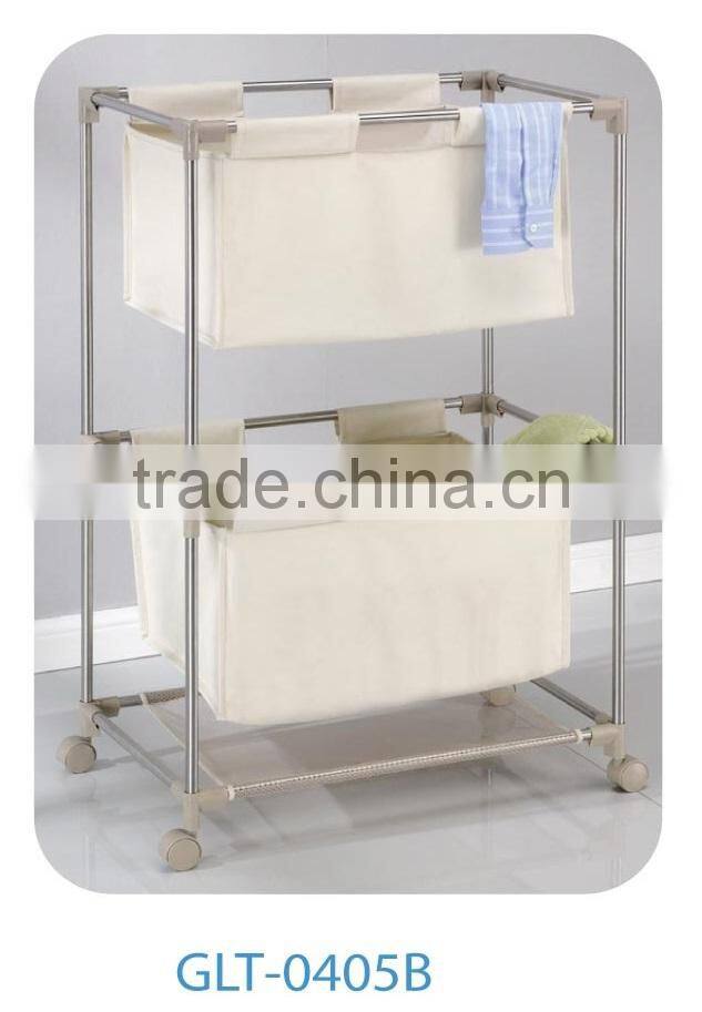 double section laundry hamper