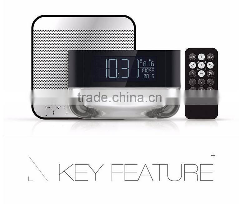 2016 New Arrival Crystal Wireless Multifuction Remote Control Bluetooth Speaker With FM Radio/Night Light/TF Card Supported