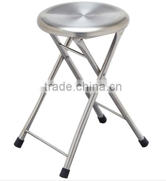 high quality brushed stainless steel morden folding chair for hotels restaurant office home garden LQ-ZD001