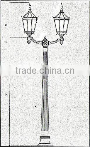 Antique double arm street lighting pole price