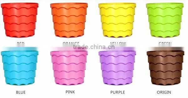 260*215 Biodegradable Colorful Plant Flower Pot Eco Planer