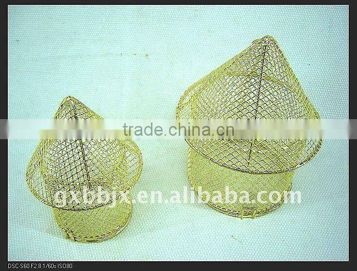 Gold wire decorative mushroom house crafts&baskets