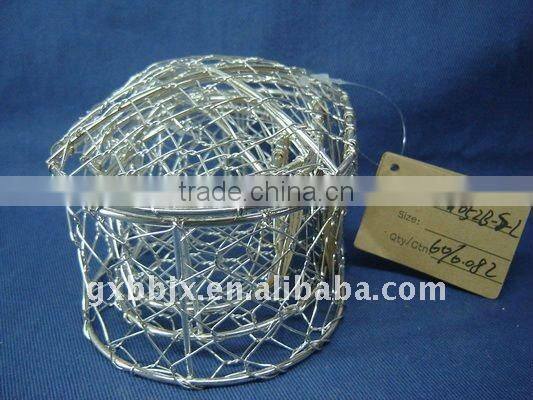 Egg shaped coffee/silver wire gift box set of three