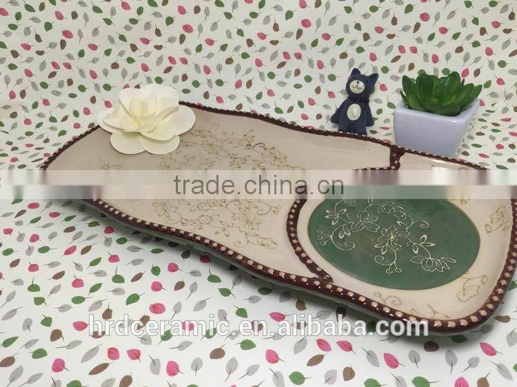 Daily use hand-painted stocked porcelain dinner plates High quality porcelain plate