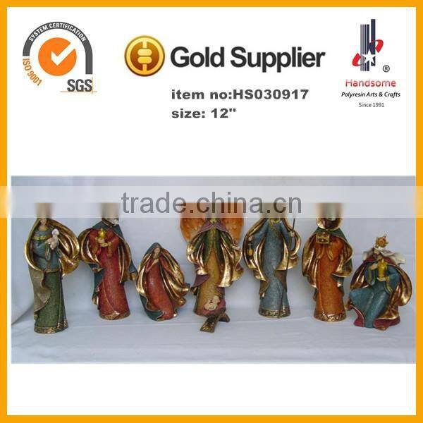 8''H polyresin religious jesus nativity sets