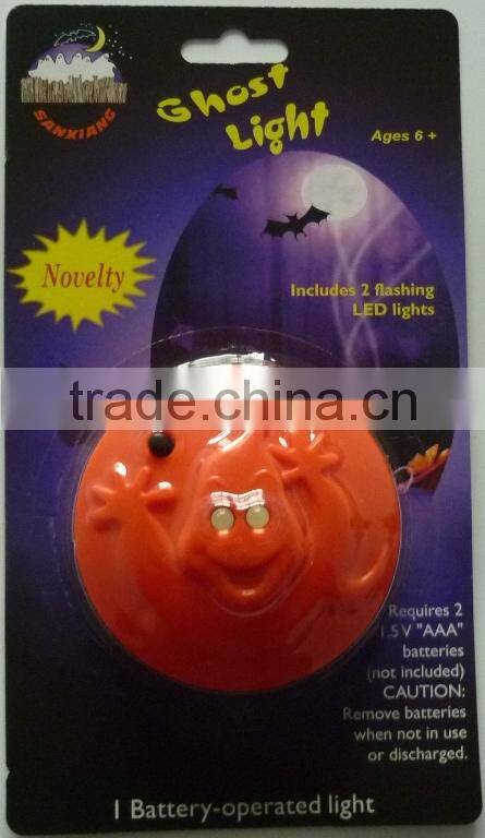 Halloween decorative light plastic ghost design led flashing light