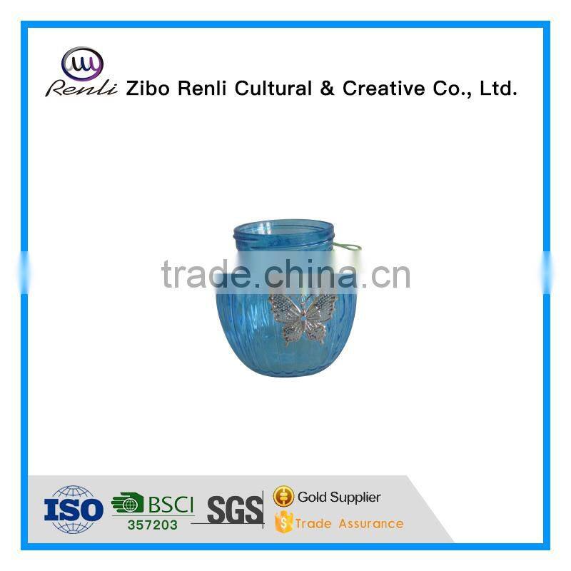 Blue Wholesale Crystal Murano Glass Vases for Table Decoration