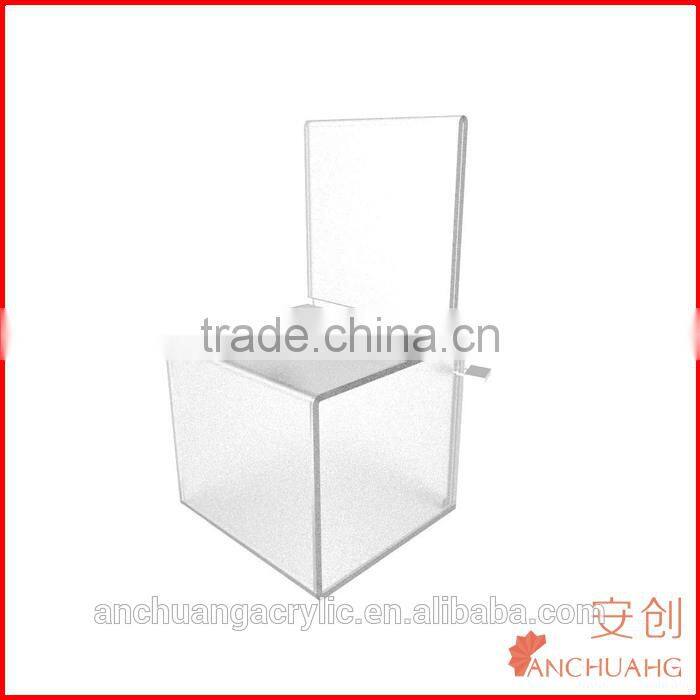 Transparent Acrylic Small Ballot Box Donation Box