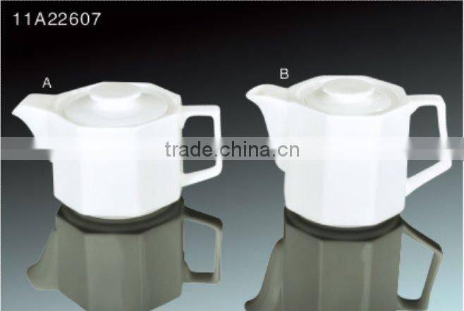 Fine bone china large white ceramic coffee and tea pot