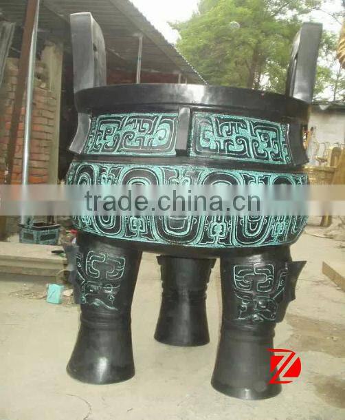 Big Chinese archaistic statue bronze Ding statue
