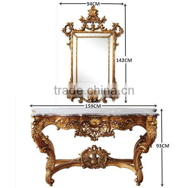 Art Deco Furniture Set Console Table With Framed Mirrors