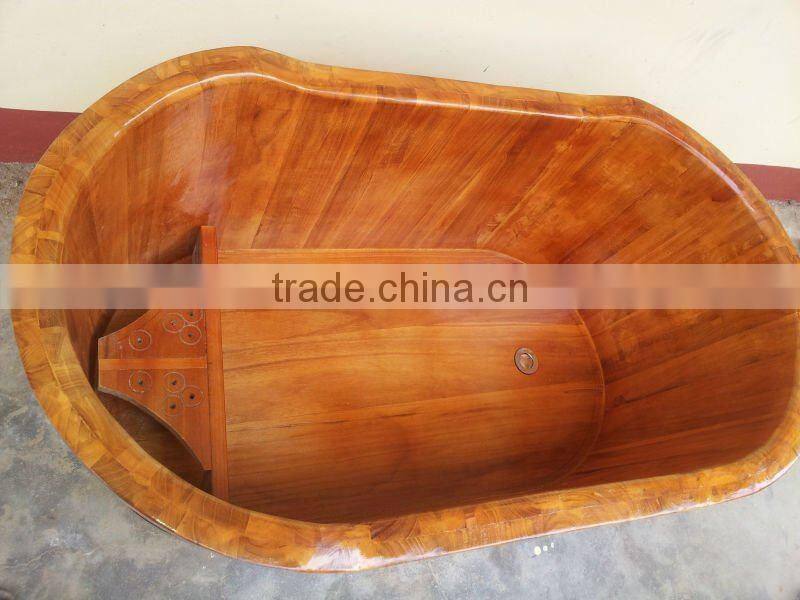 welcomed wooden basin of bath