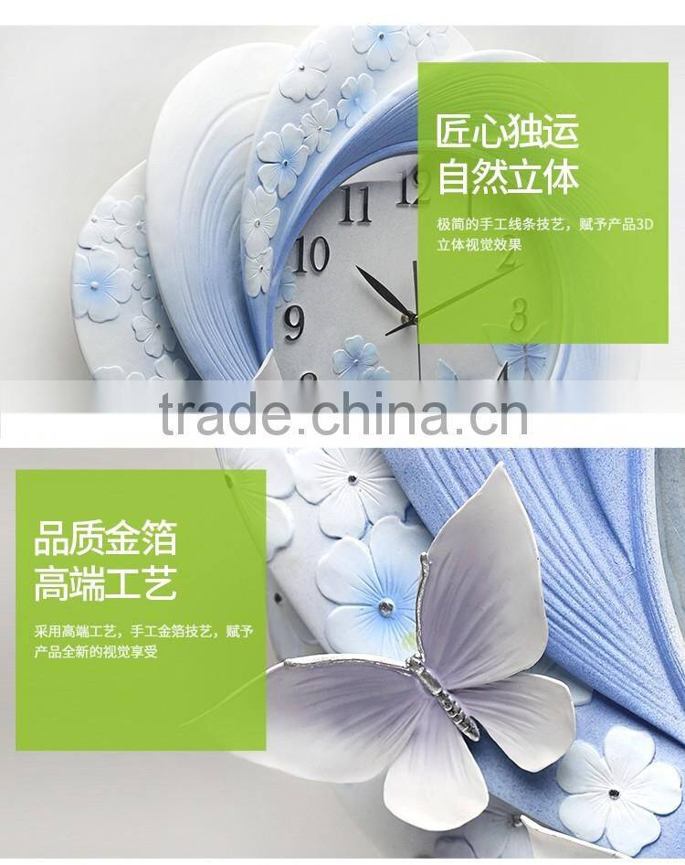 M27B Momoda Living room Creative modern fancy elegant 3D flower wall clock quiet quartz decoration large wall clock