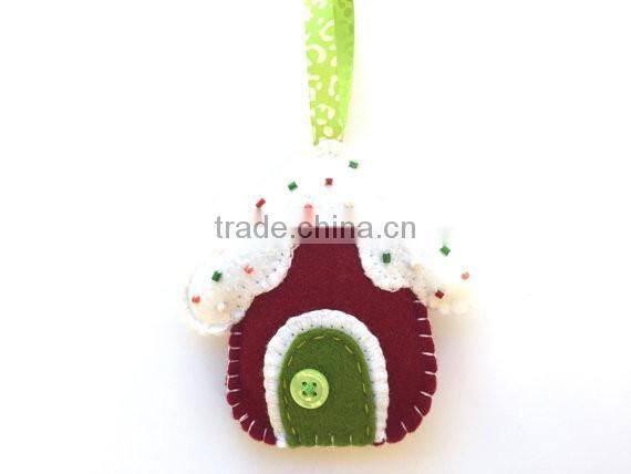 Christmas House Felt Miniature House