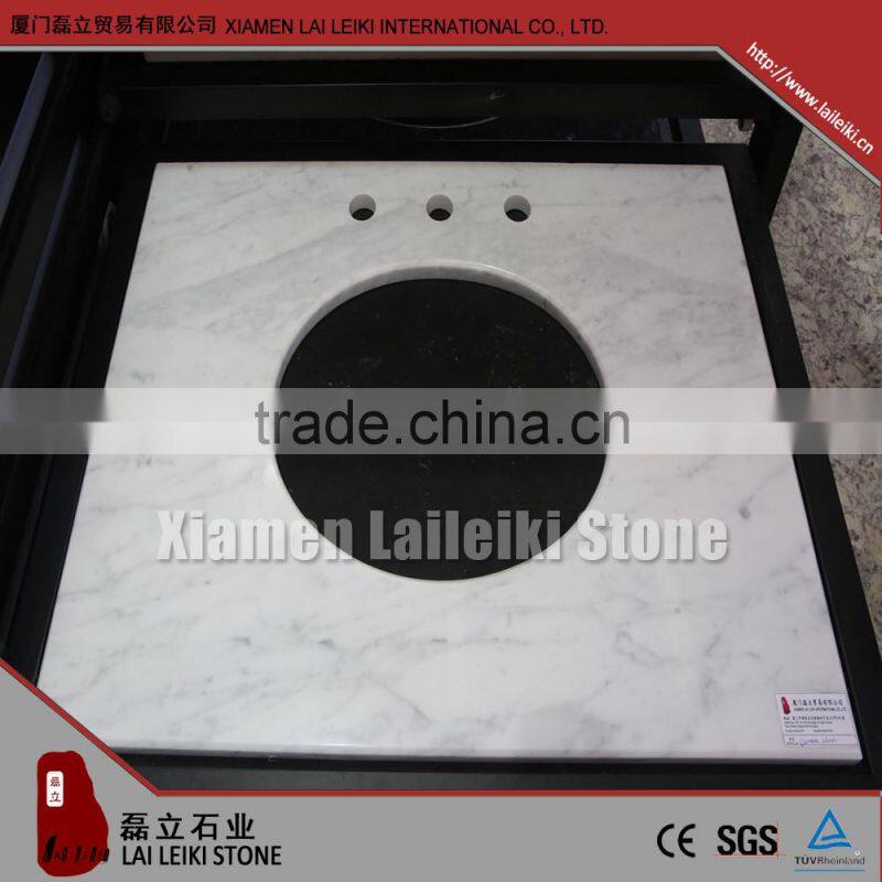 Bianco Carrara Marble Kitchen Countertop For Sale
