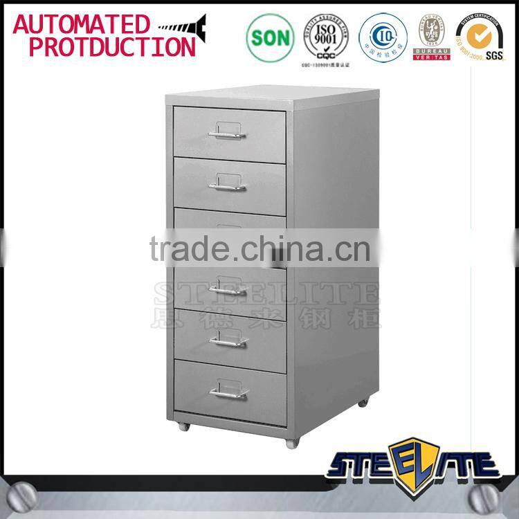 Wholesale prices office furniture metal 6 chest of Drawers file cabinet