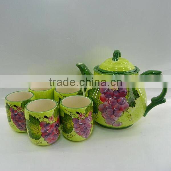 DECAL DESIGN CERAMIC TEA POT SET