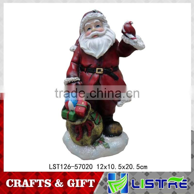 Resin Christmas Santa Claus Figurines for Christmas Ornaments