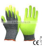 NMSAFETY 18 gauge new ESD glove sandy pu coated HPPE cut resistant glove