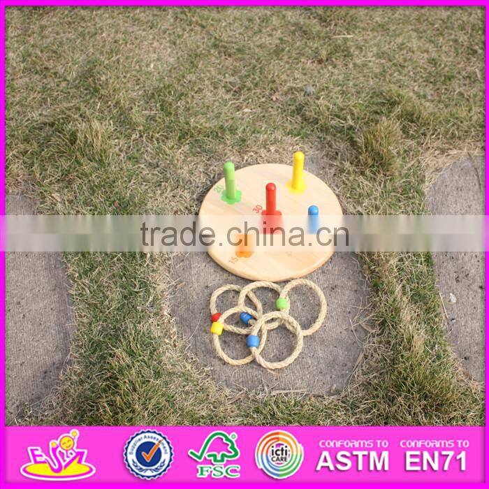 2016 new products educational kids wooden ring toss toy W01A159