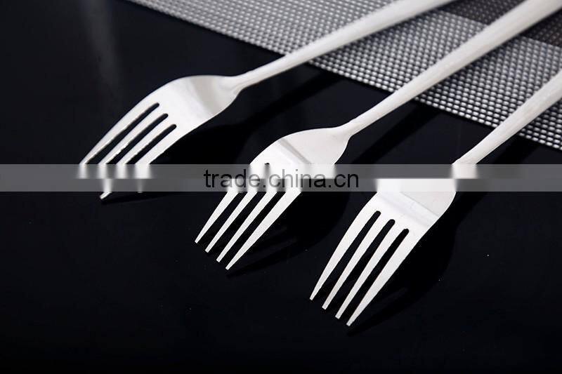 Natural color spoon and fork set with stainless steel tableware set