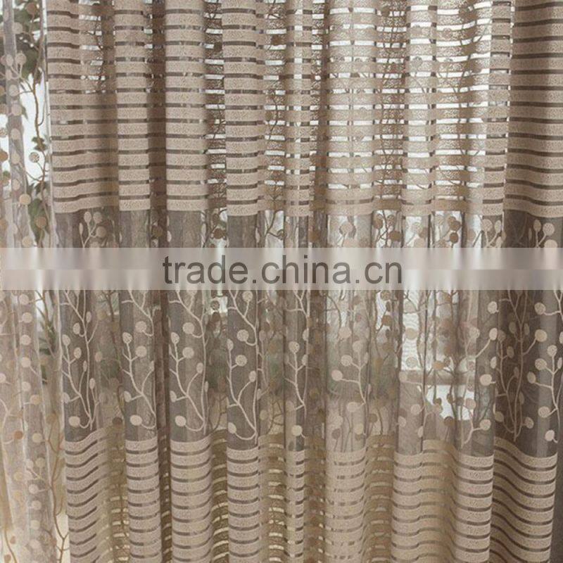 1 Pair Jacquard Flower Pattern Net Curtains for Window Elegant Curtains for Living Room the Sun-shading Curtain for Kitchen Deco