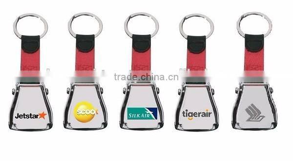Custom Logo Mini Aircraft Buckle Seatbelt Keychain for Singapore Airlines Corporate Gift & Merchandise